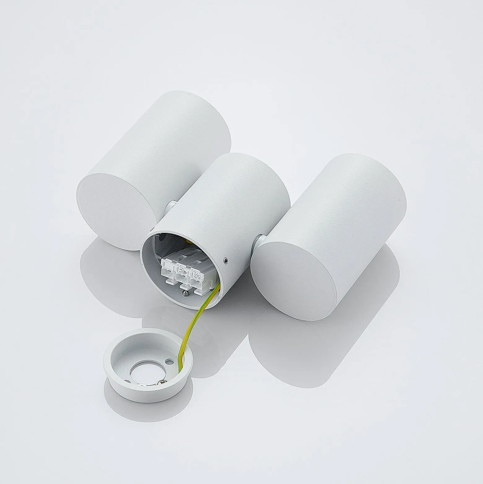 Lámpara de techo Arcchio Gesina, 2 luces, blanco, aluminio, 17,5 cm