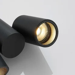 Lámpara de techo Arcchio Gesina, 2 luces, negro, aluminio, 17,5 cm
