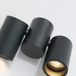 Lámpara de techo Arcchio Gesina, 2 luces, negro, aluminio, 17,5 cm