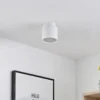Lámpara de techo Arcchio Walisa, Ø 10 cm, blanca, difusor, GU10