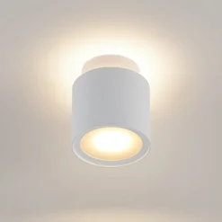 Lámpara de techo Arcchio Walisa, Ø 10 cm, blanca, difusor, GU10