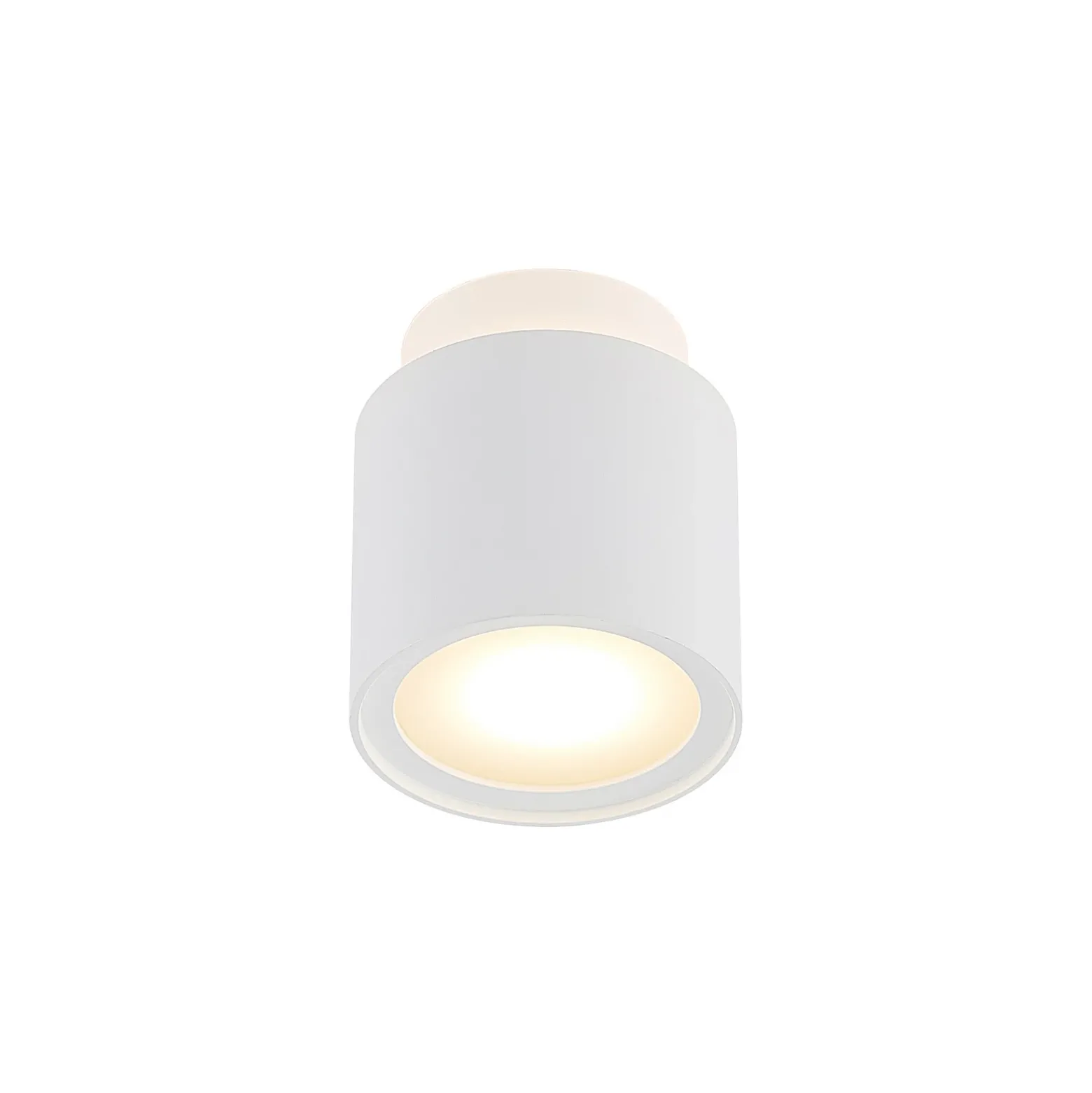 Lámpara de techo Arcchio Walisa, Ø 10 cm, blanca, difusor, GU10