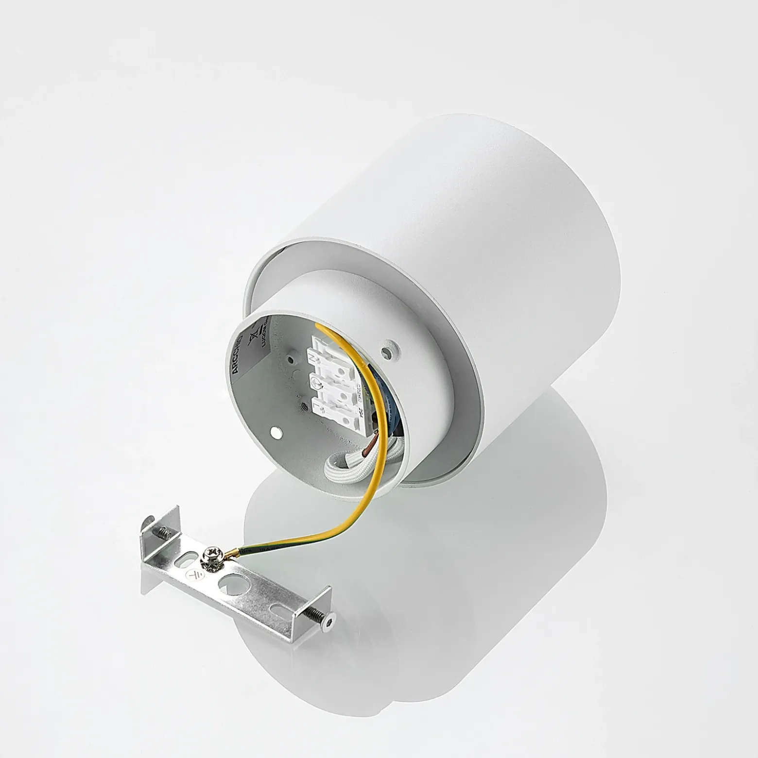 Lámpara de techo Arcchio Walisa, Ø 10 cm, blanca, difusor, GU10