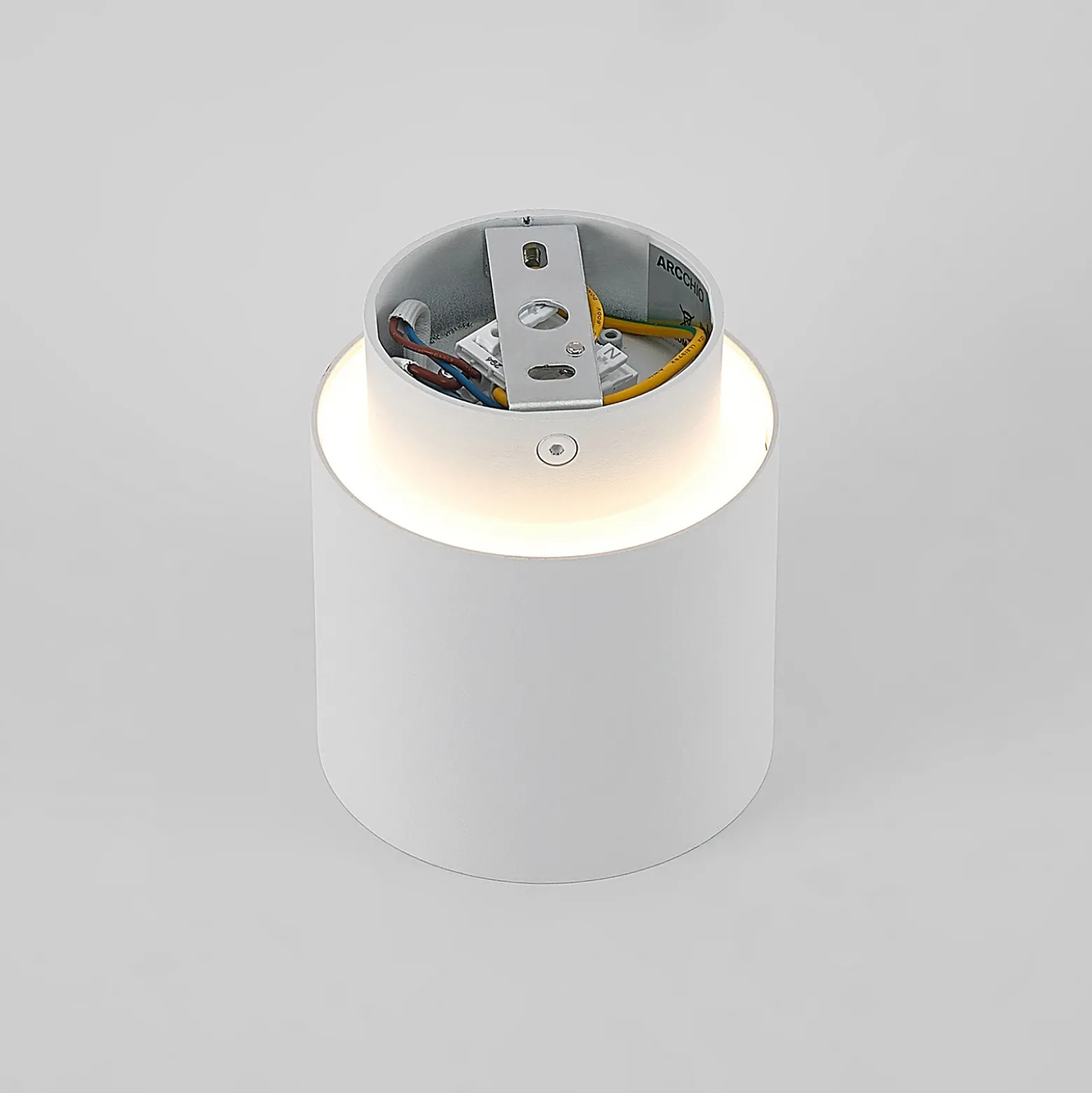 Lámpara de techo Arcchio Walisa, Ø 10 cm, blanco, metal, GU10