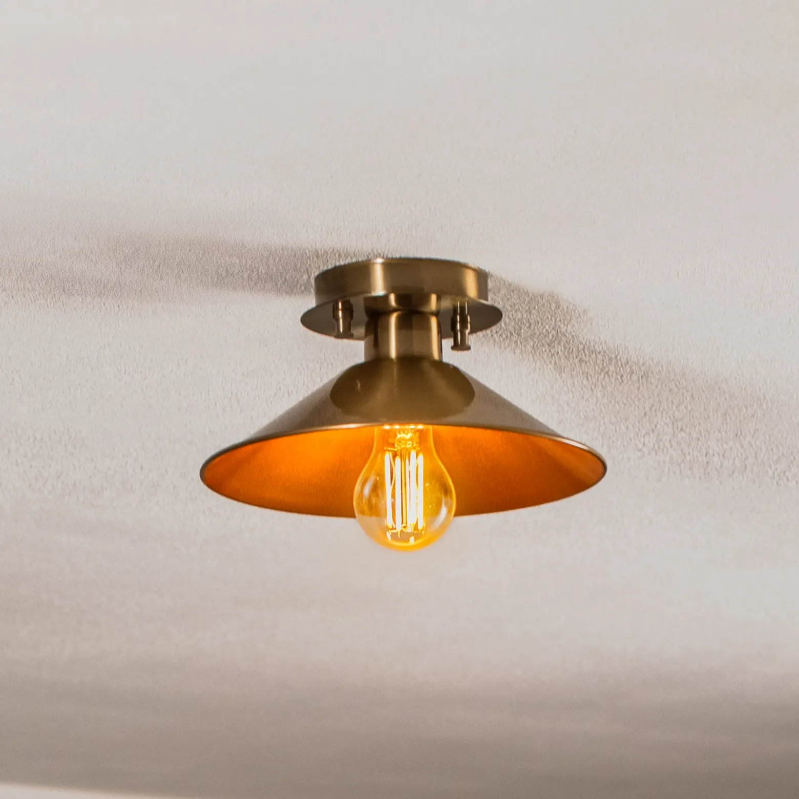 Lámpara de techo Berceste N-662 1 luz Ø24cm oro envejecido