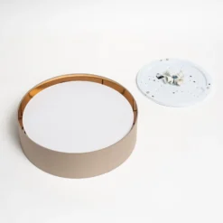 Lámpara de techo Bilbao, gris/oro, Ø 60 cm
