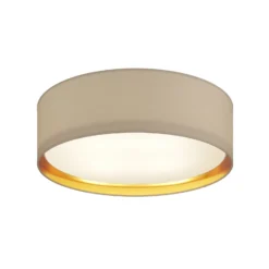 Lámpara de techo Bilbao, gris/oro, Ø 60 cm