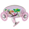 Lámpara de techo Buho para las niñas, rosa