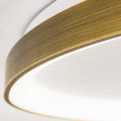 Lámpara de techo Charlie LED, Ø 65 cm, blanco opal, color latón antiguo