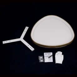 Lámpara de techo Charlie LED, Ø 65 cm, blanco opal, color latón antiguo