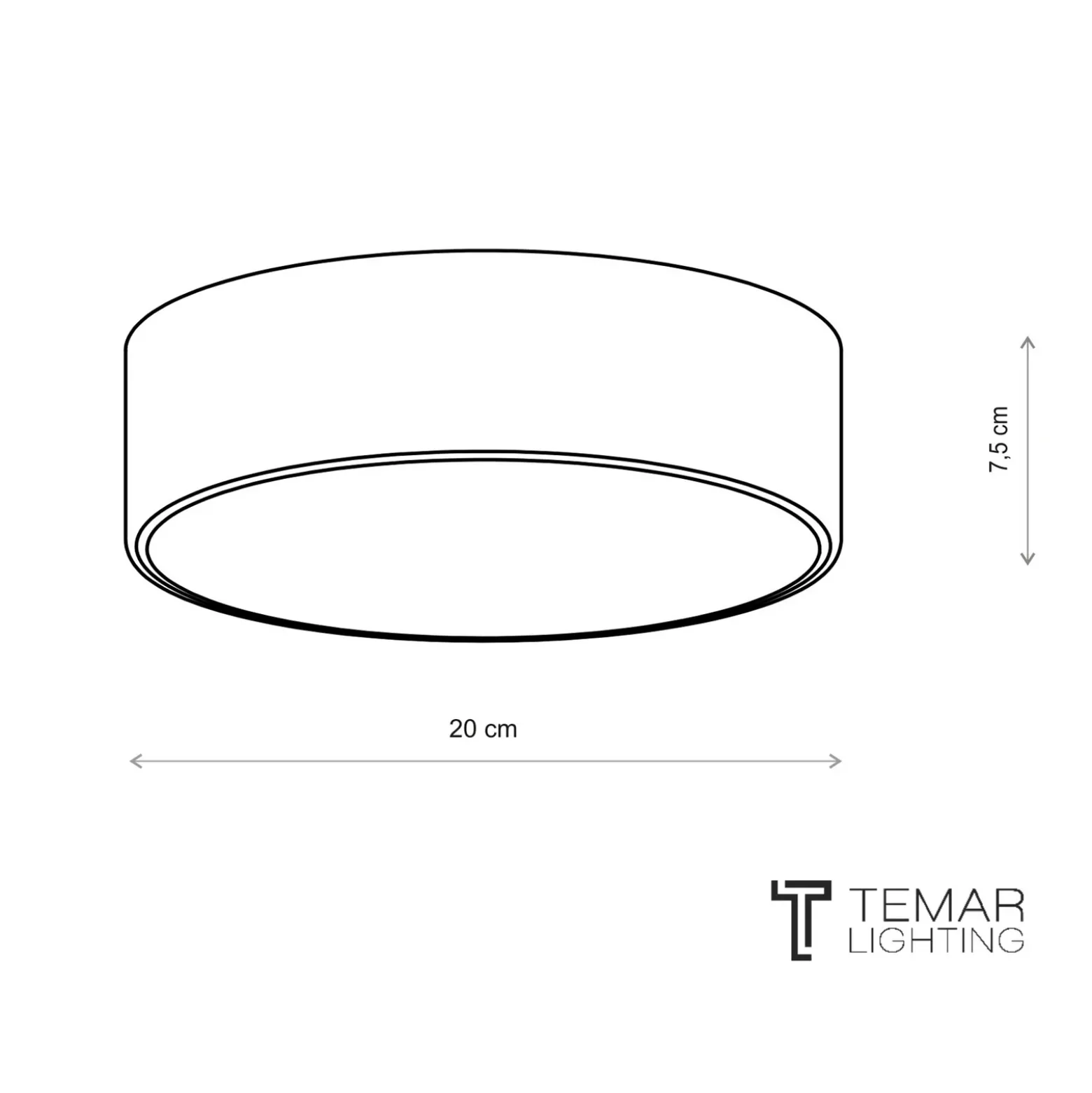 Lámpara de techo Cleo 200, blanca, sensor, IP54, Ø 20 cm, metal