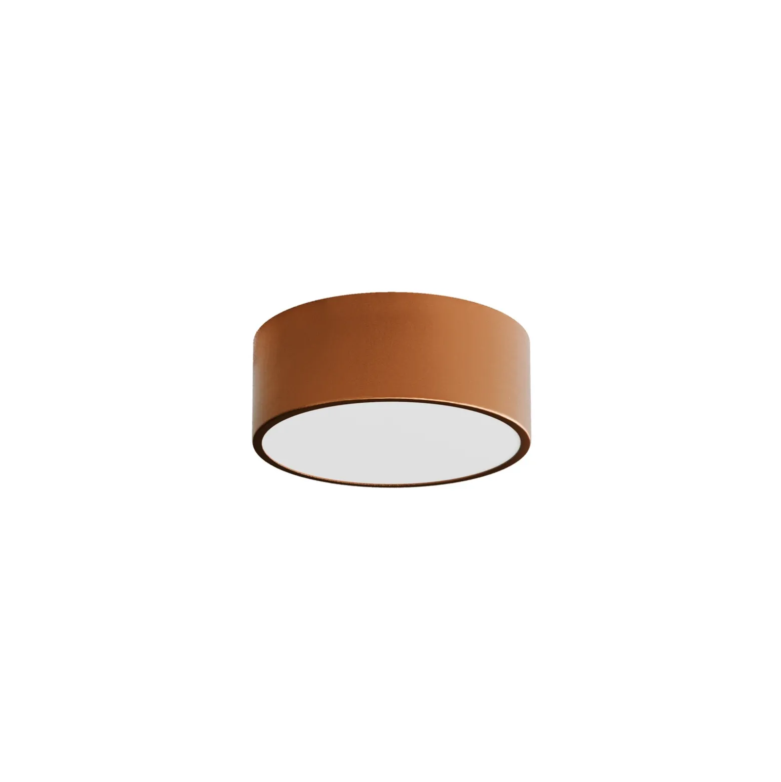 Lámpara de techo Cleo 200, cobre, sensor, IP54, Ø 20 cm, metal