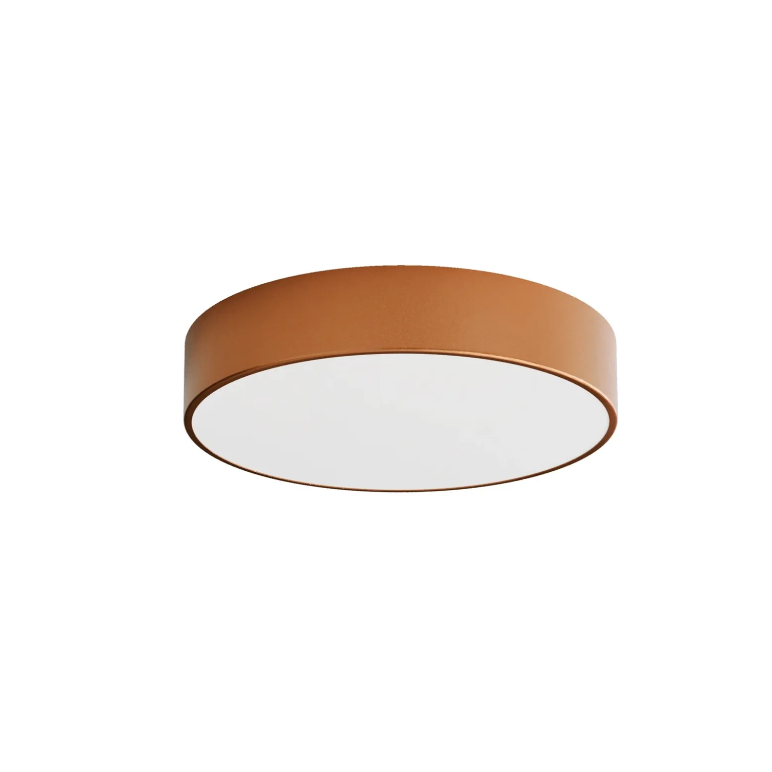 Lámpara de techo Cleo 400, cobre, sensor, IP54, Ø 40 cm, metal