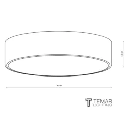 Lámpara de techo Cleo 400, dorada, sensor, IP54, Ø 40 cm, metal
