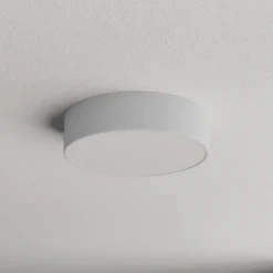 Lámpara de techo Cleo 300, gris, sensor, IP54, Ø 30 cm, metal