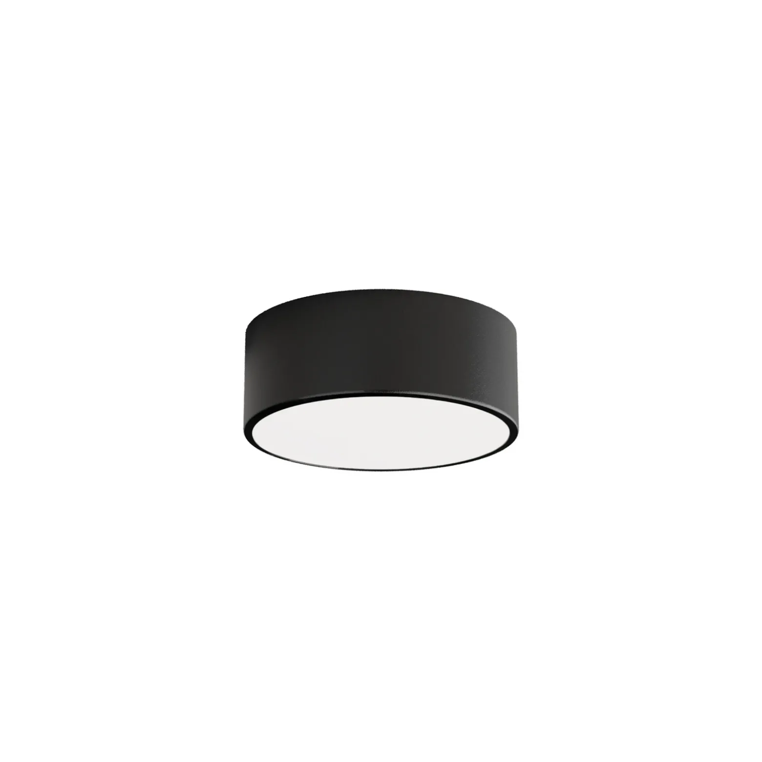 Lámpara de techo Cleo 200, negro, sensor, IP54, Ø 20 cm, metal
