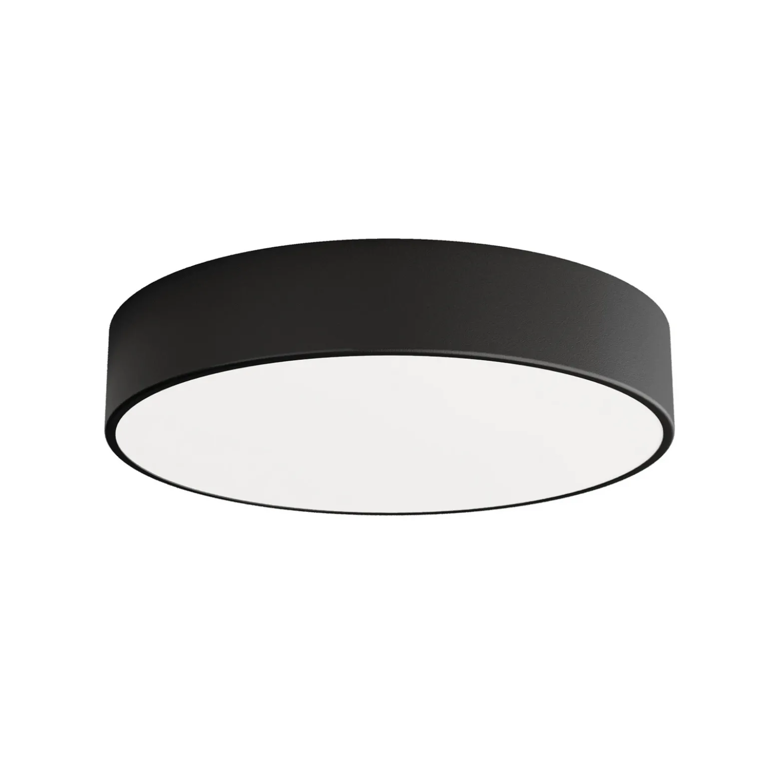Lámpara de techo Cleo 400, negro, sensor, IP54, Ø 40 cm, metal