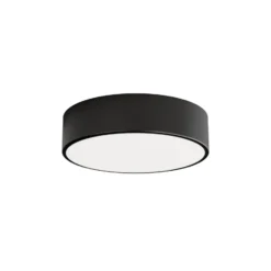 Lámpara de techo Cleo 300, negro, sensor, IP54, Ø 30 cm, metal