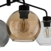 Lámpara de techo Cubus 4 luces transparente/ámbar/gris