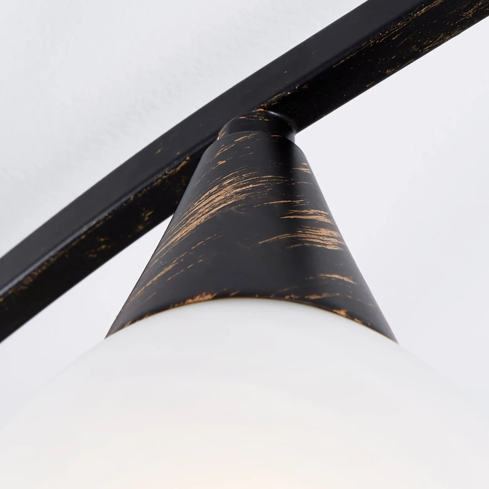 Lámpara de techo Della de Lindby, negro y dorado, 110 cm, 5 luces, E14