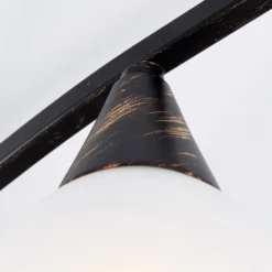 Lámpara de techo Della de Lindby, negro y dorado, 110 cm, 5 luces, E14