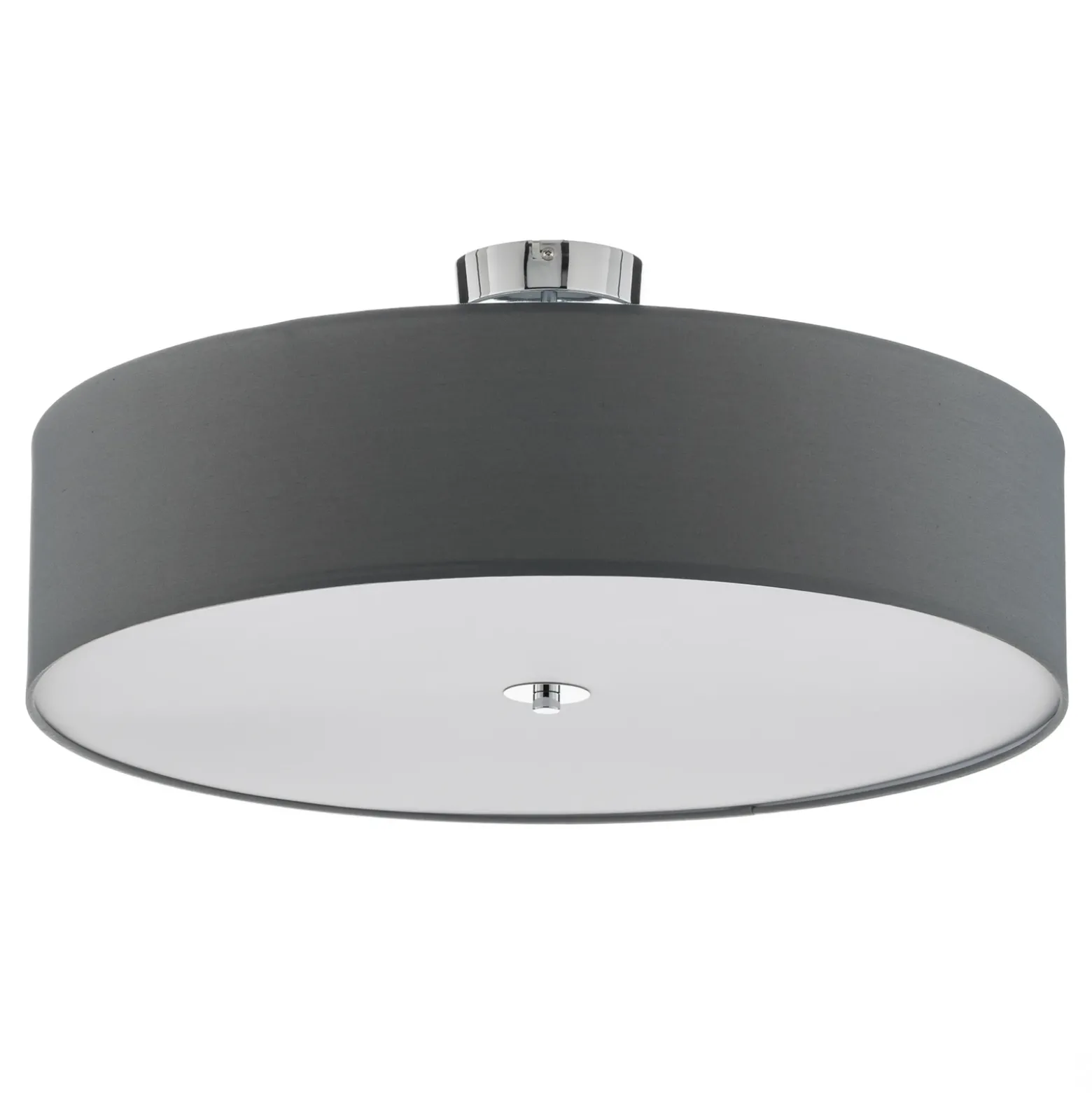 Lámpara de techo de tela Andria, 60 cm, gris claro