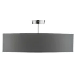 Lámpara de techo de tela Andria, 60 cm, gris claro