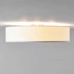 Lámpara de techo de tela Gordana en blanco, 57 cm