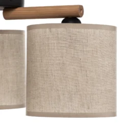 Lámpara de techo Deva, textil, 3 luces