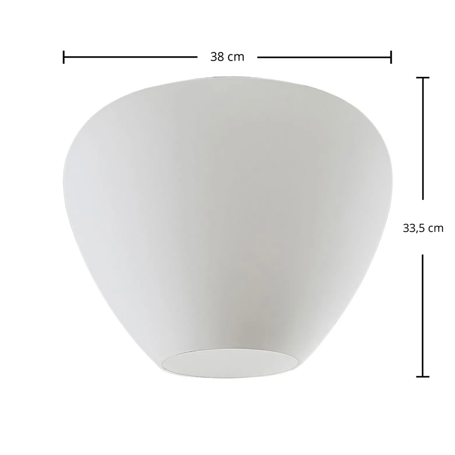 Lámpara de techo de vidrio Bibiane, blanco opal