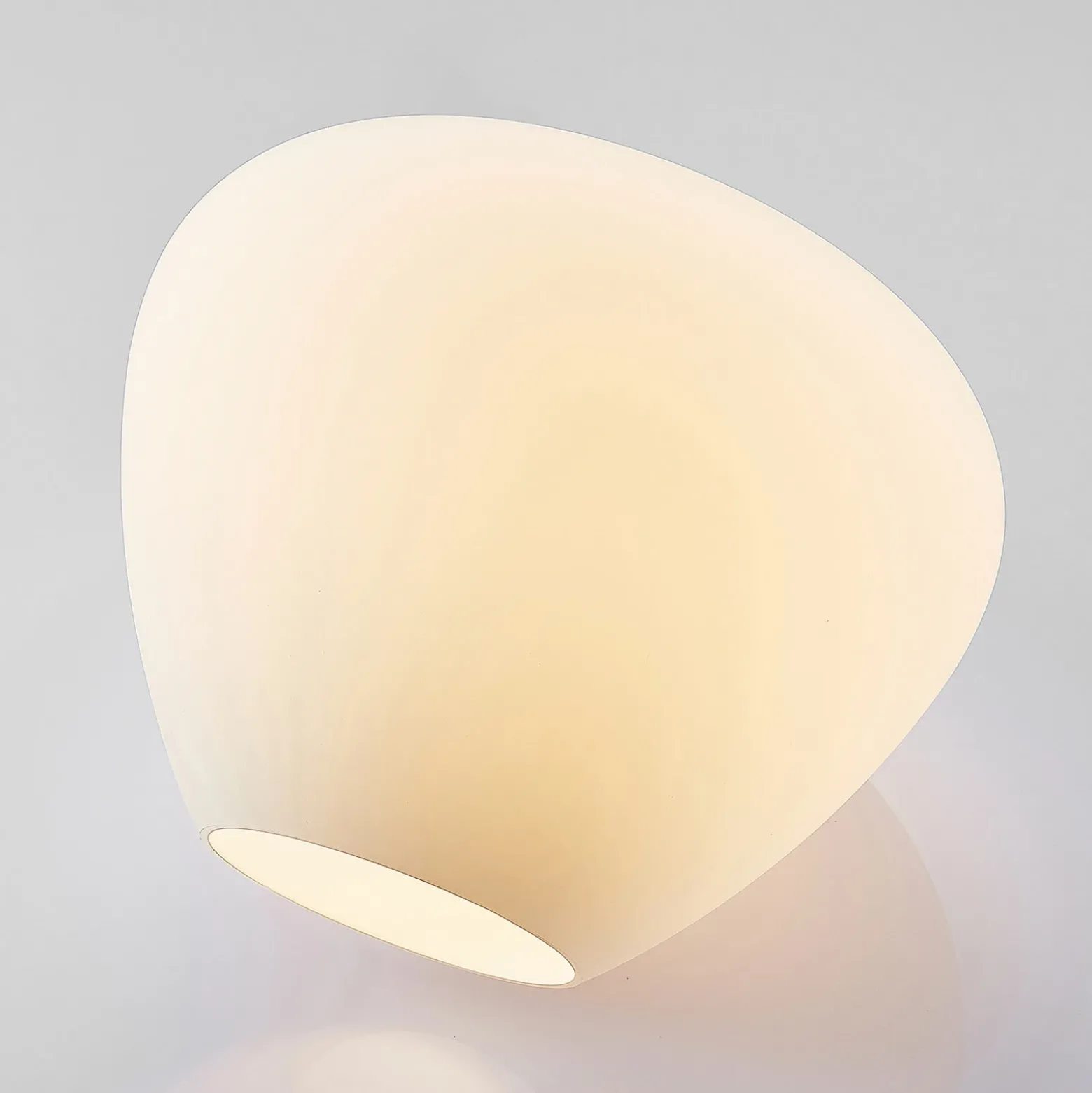 Lámpara de techo de vidrio Bibiane, blanco opal