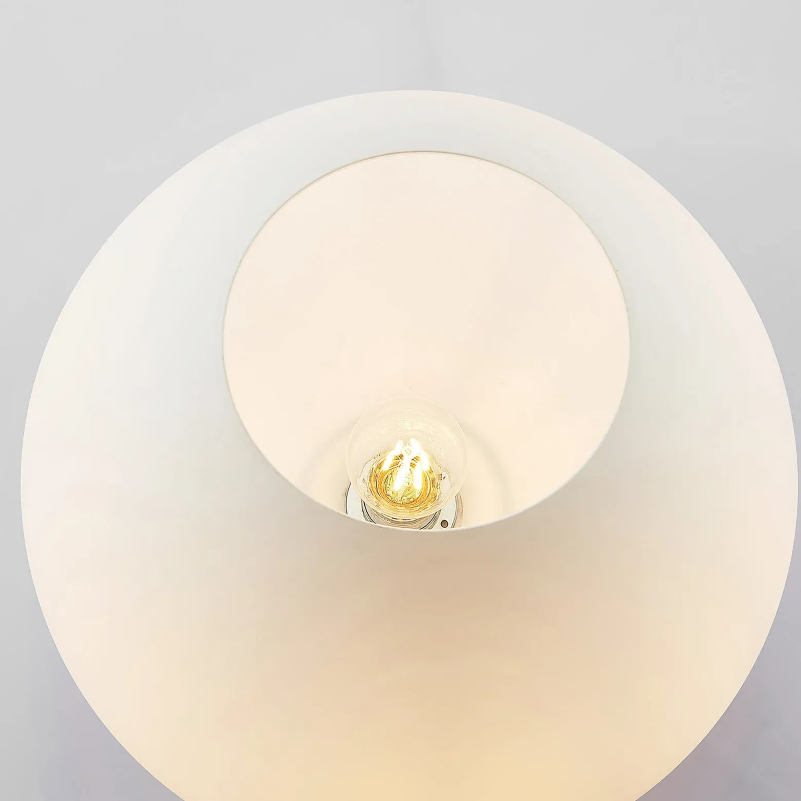 Lámpara de techo de vidrio Bibiane, blanco opal