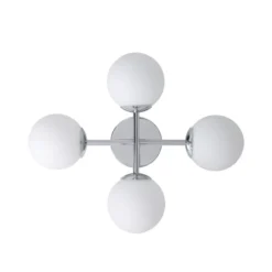 Lámpara de techo EGLO CASTROVIDO, cromada, 48 cm, 4 luces, IP44, G9-LED