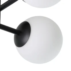 Lámpara de techo EGLO CASTROVIDO, negra, 48 cm, 4 luces, IP44, G9-LED