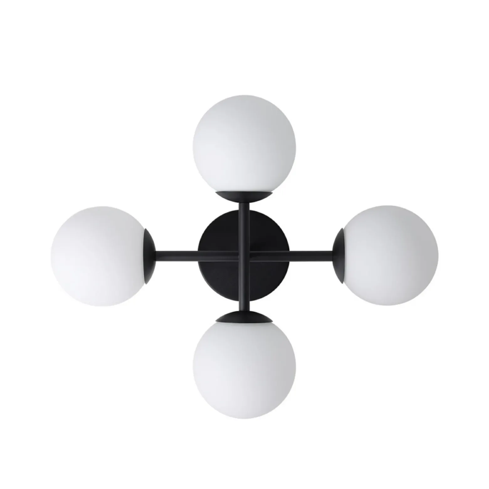 Lámpara de techo EGLO CASTROVIDO, negra, 48 cm, 4 luces, IP44, G9-LED