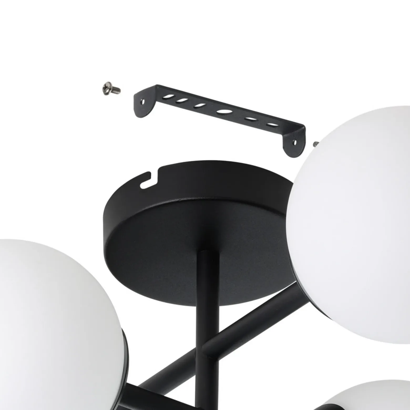 Lámpara de techo EGLO CASTROVIDO, negra, 48 cm, 4 luces, IP44, G9-LED