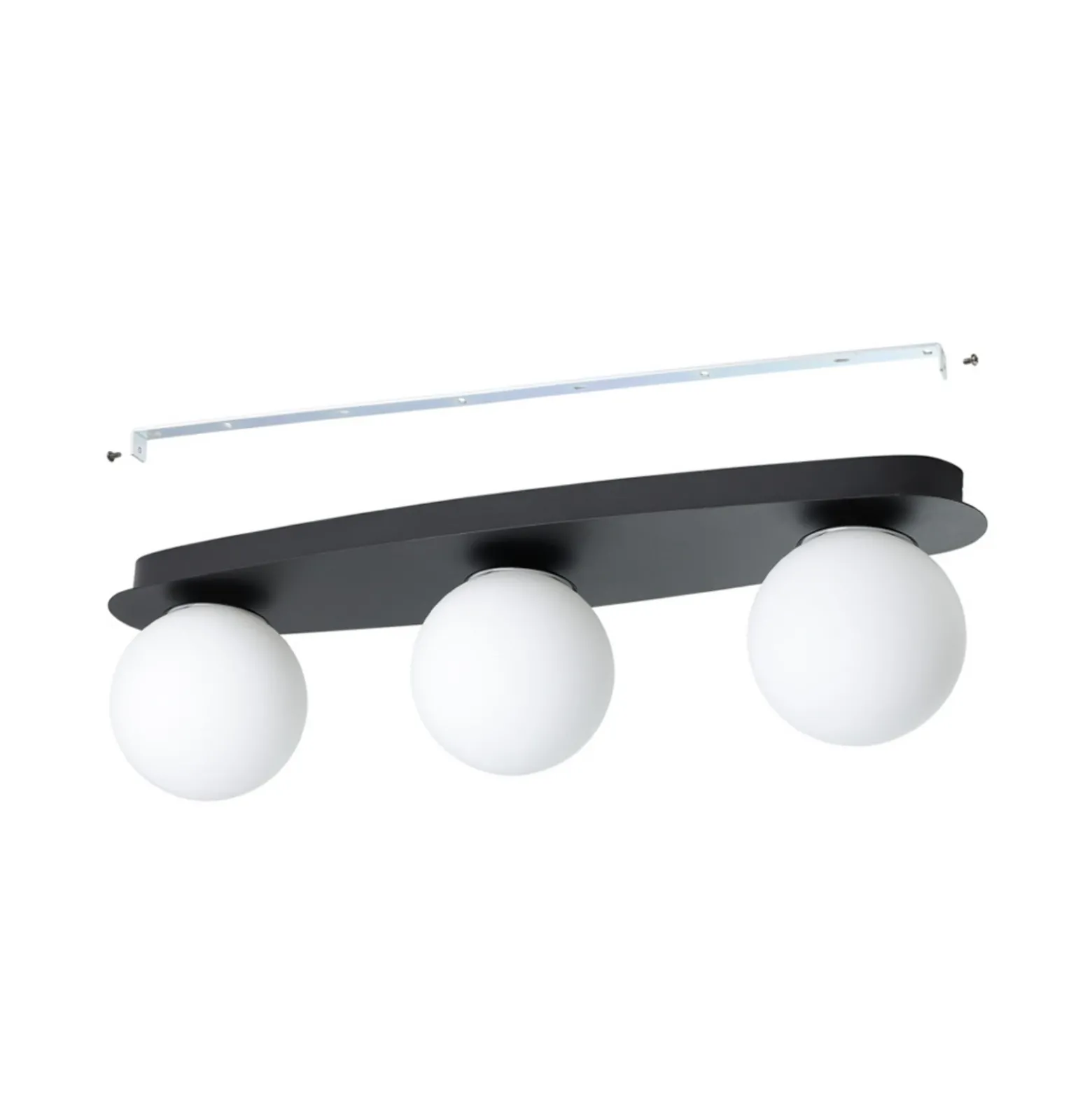 Lámpara de techo EGLO CASTROVIDO, negra, 58 cm, 3 luces, IP44, G9-LED