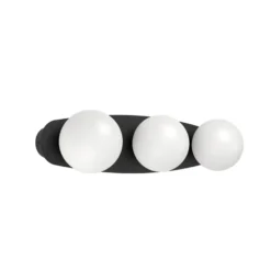Lámpara de techo EGLO CASTROVIDO, negra, 58 cm, 3 luces, IP44, G9-LED