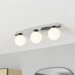 Lámpara de techo EGLO CASTROVIDO, cromada, 58 cm, 3 luces, IP44, G9-LED