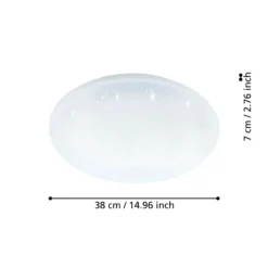 Lámpara de techo EGLO connect Totari-Z, Ø38cm, 19W, efecto cristal