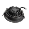 Lámpara de techo empotrable LED Dione, IP44, negra, atenuable a cálida
