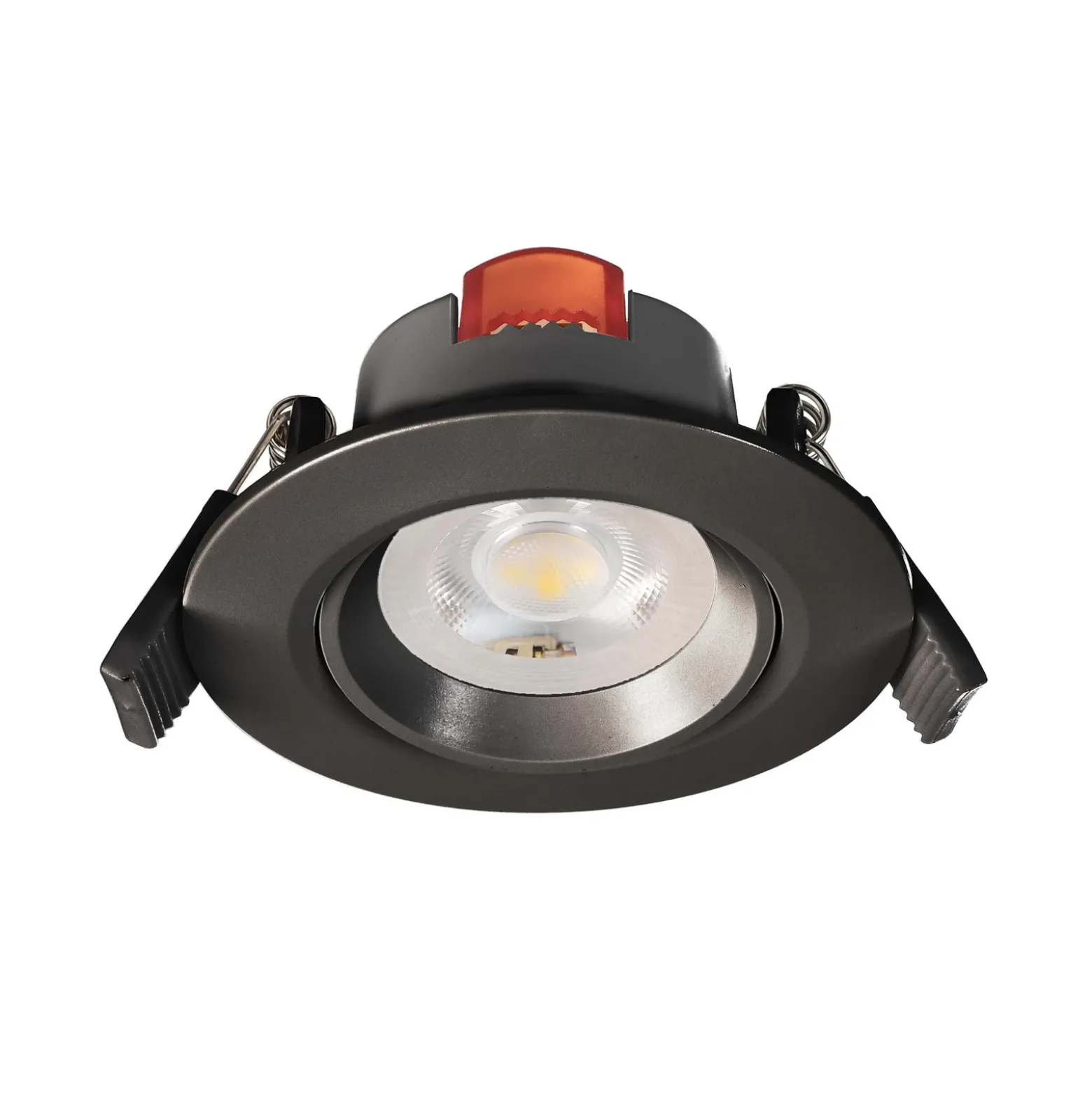 Lámpara de techo empotrable LED SMD-68-230V, 3.000K, Ø8,5cm, negra