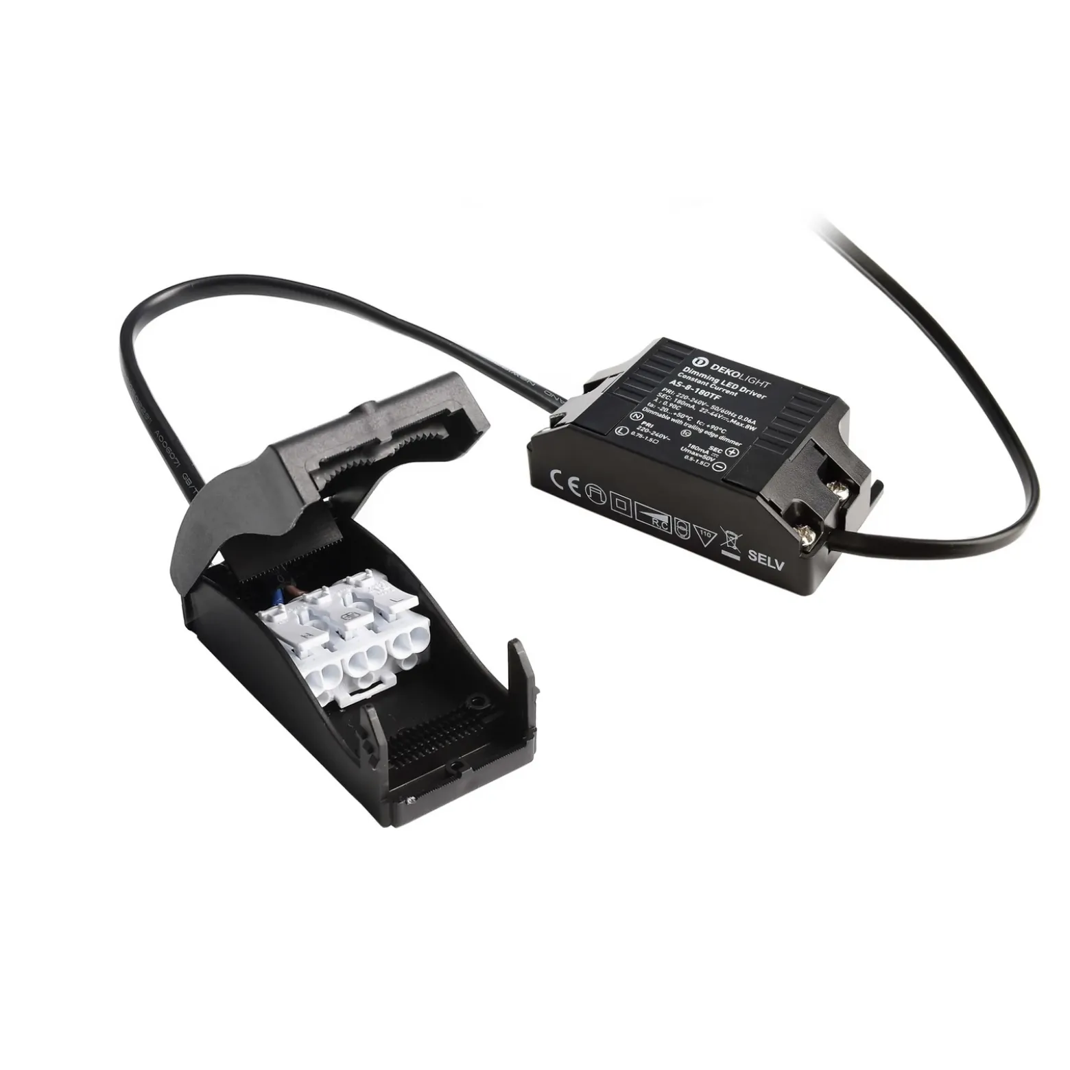 Lámpara de techo empotrable LED Dione, IP44, 3.000 K, negra, atenuable