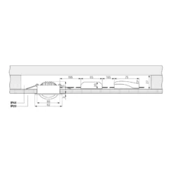 Lámpara de techo empotrable LED Dione, IP44, 3.000 K, blanca, atenuable