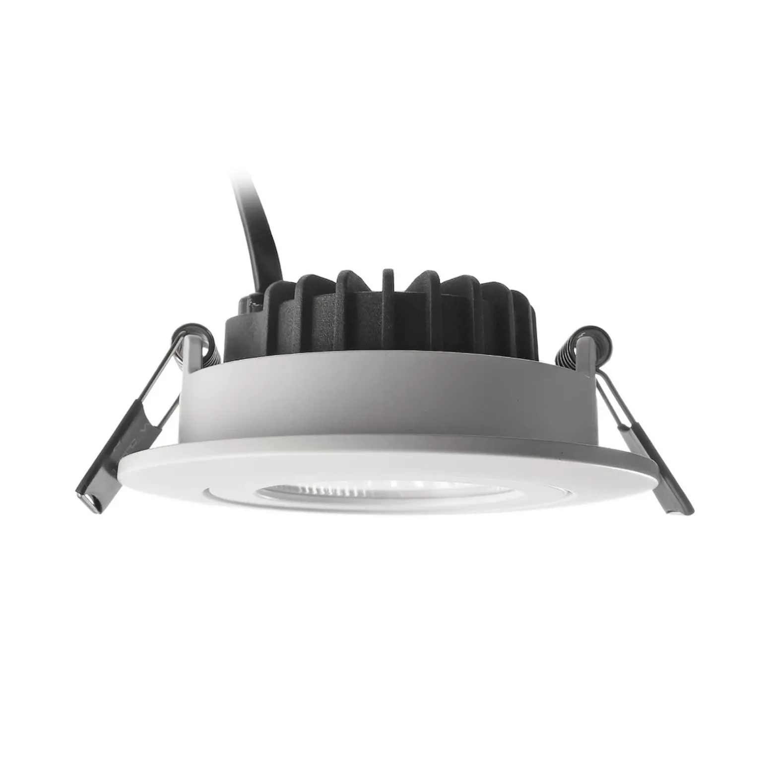 Lámpara de techo empotrable LED Dione, IP44, blanca, atenuable a cálida
