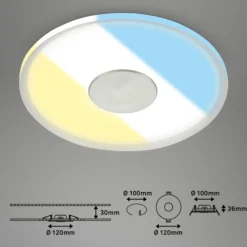 Lámpara de techo empotrable LED 748 IP44 CCT Switch Ø 12cm