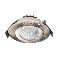 Lámpara de techo empotrable LED Dione, IP44, 4.000 K, níquel, atenuable