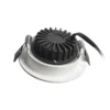 Lámpara de techo empotrable LED Dione, IP44, 2.700 K, blanca, atenuable