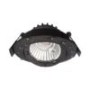 Lámpara de techo empotrable LED Dione, IP44, 4.000 K, negra, atenuable