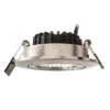 Lámpara de techo empotrable LED Dione, IP44, 3.000 K, níquel, atenuable